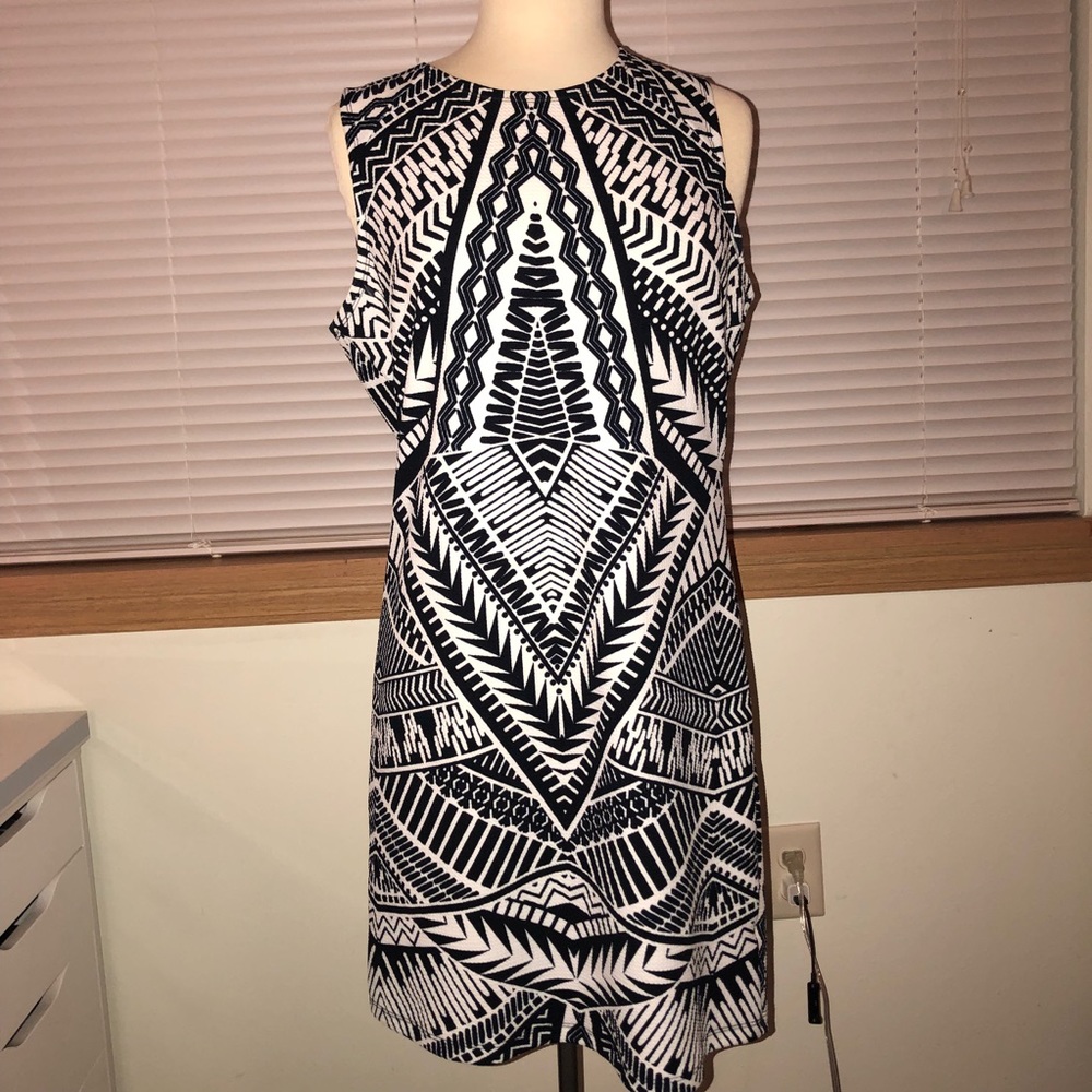 Black and White Aztec Dress NWOT